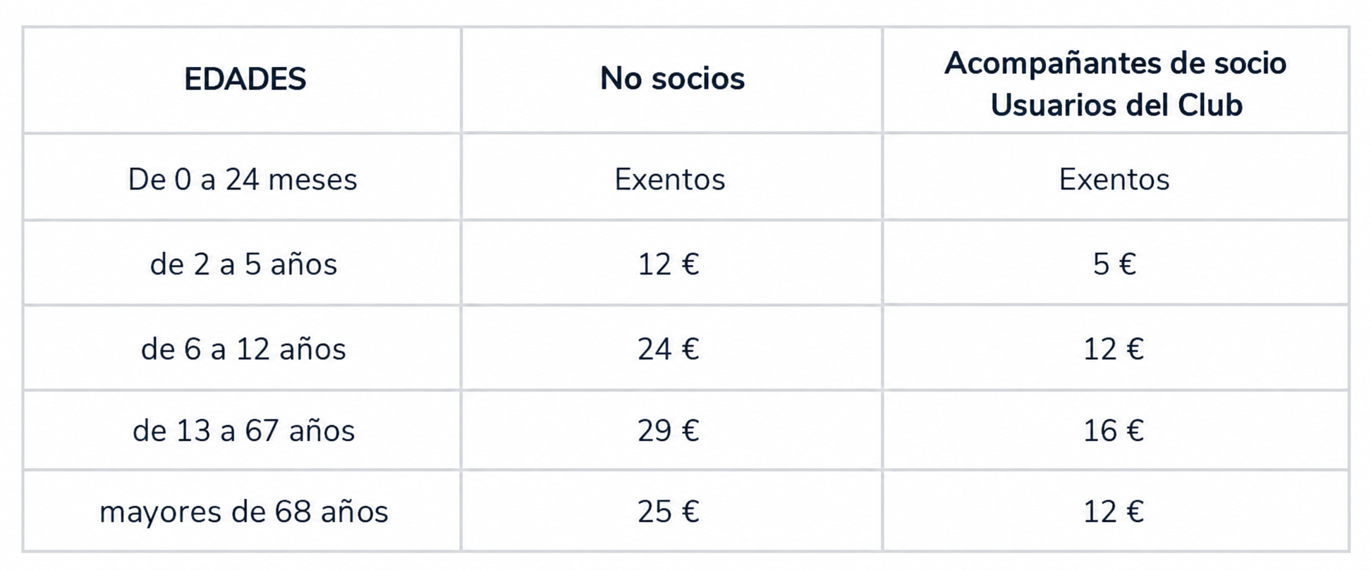 PRECIOS DE ENTRADA LIBRE PARA PISCINA O ACTIVIDADES Image
