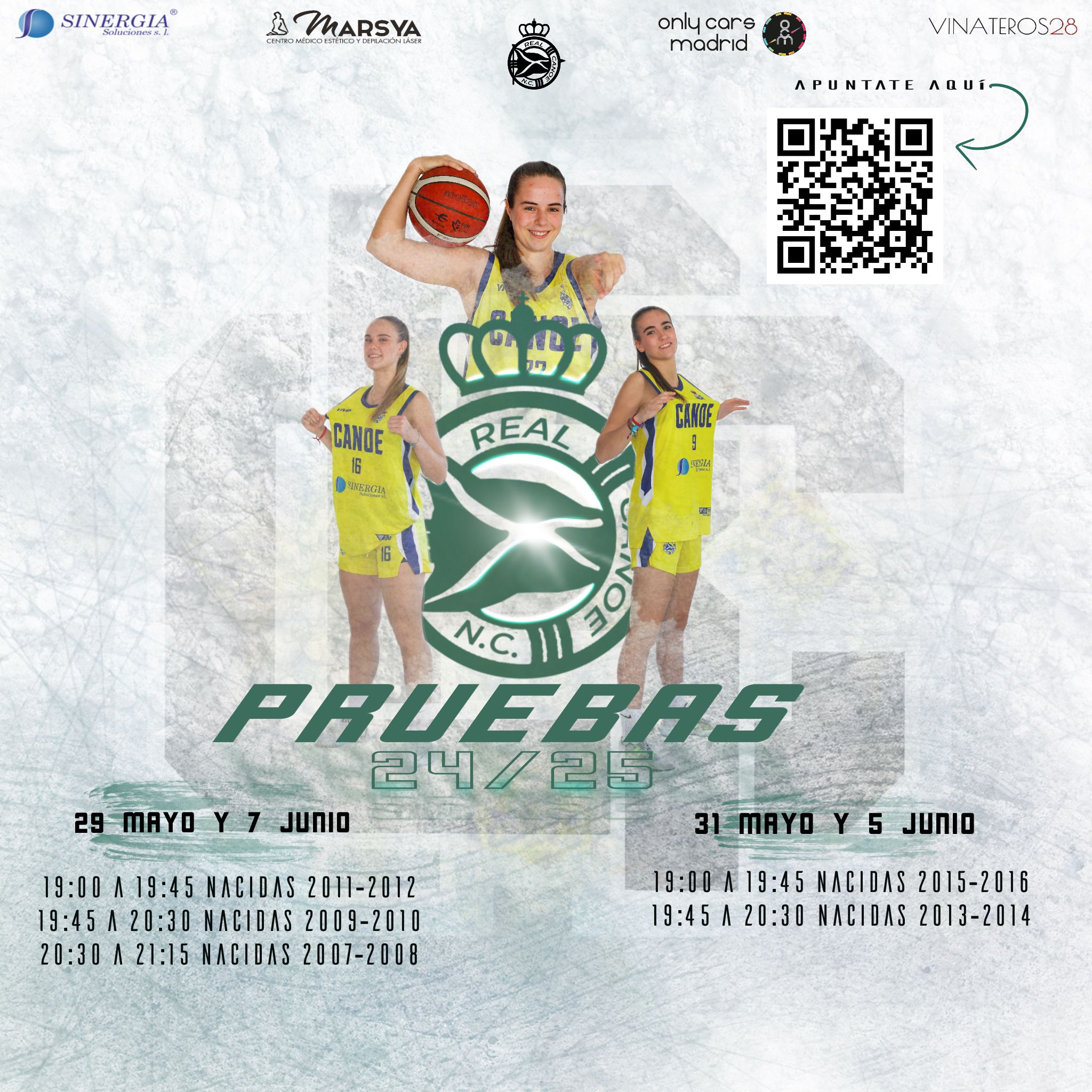 Baloncesto: Pruebas de acceso a la cantera del baloncesto femenino del Real Canoe 24/25