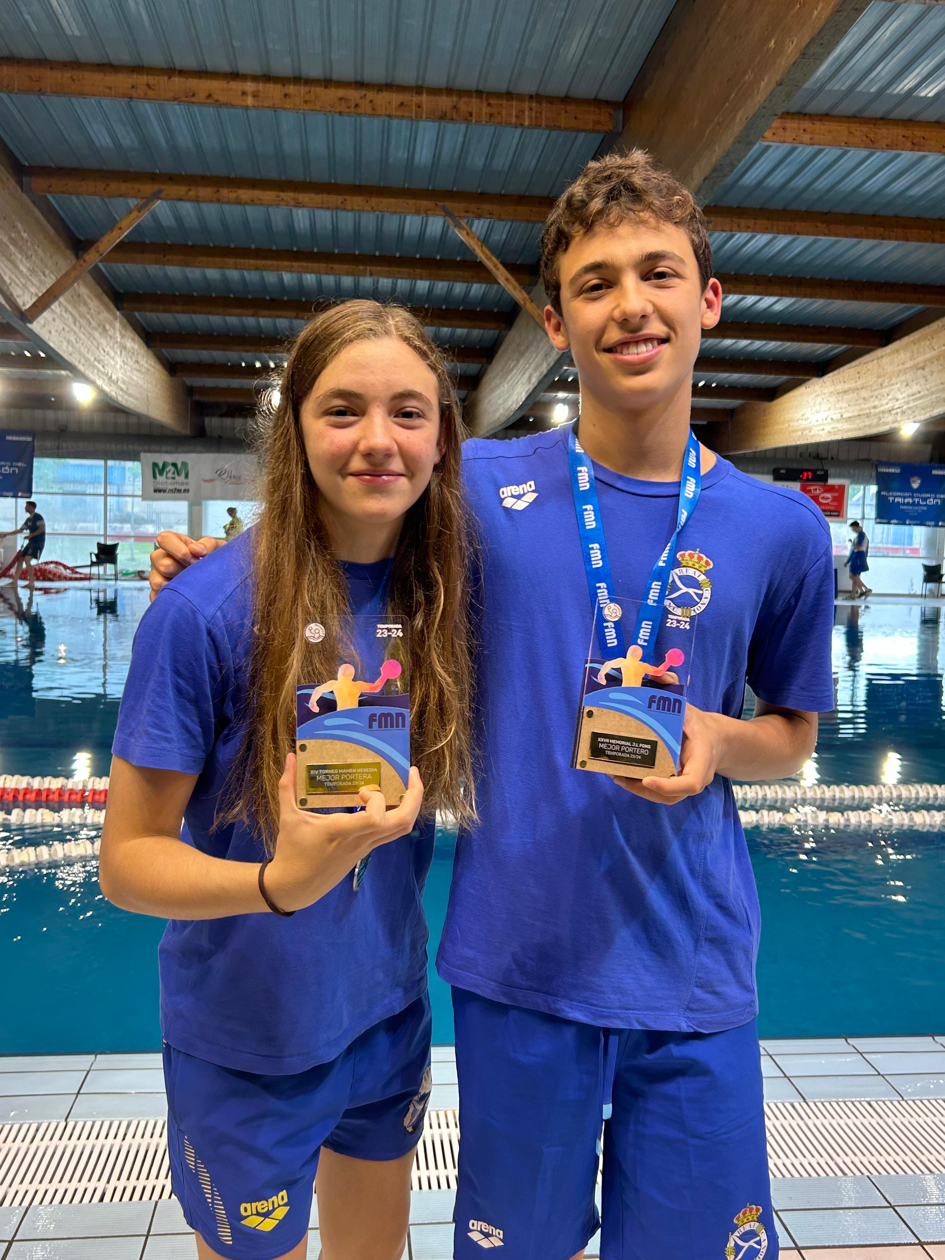 Martina Silvan y David Gil Mejores porteros del torneo